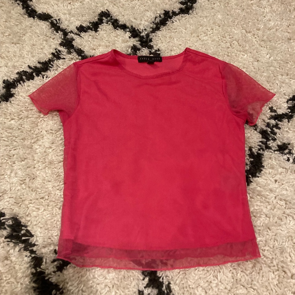 Pink Faded Rose top, size medium